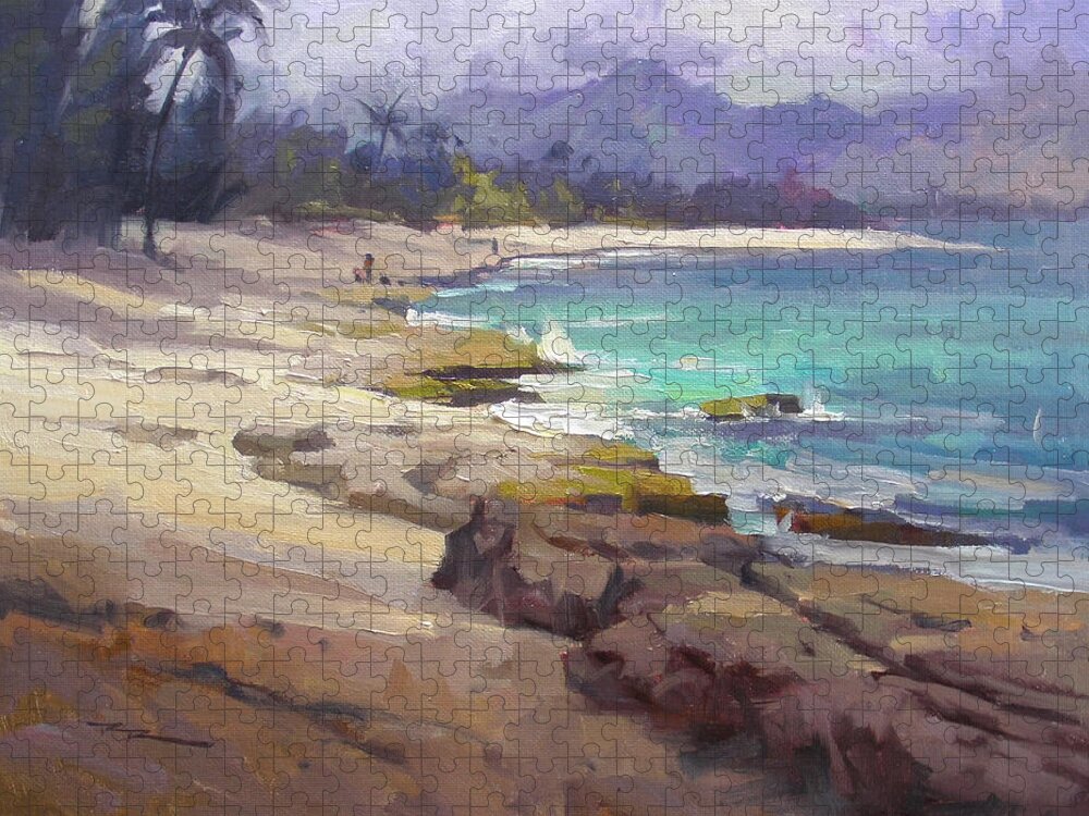 Haleiwa Jigsaw Puzzle featuring the painting Lost in Paradise by Richard Robinson