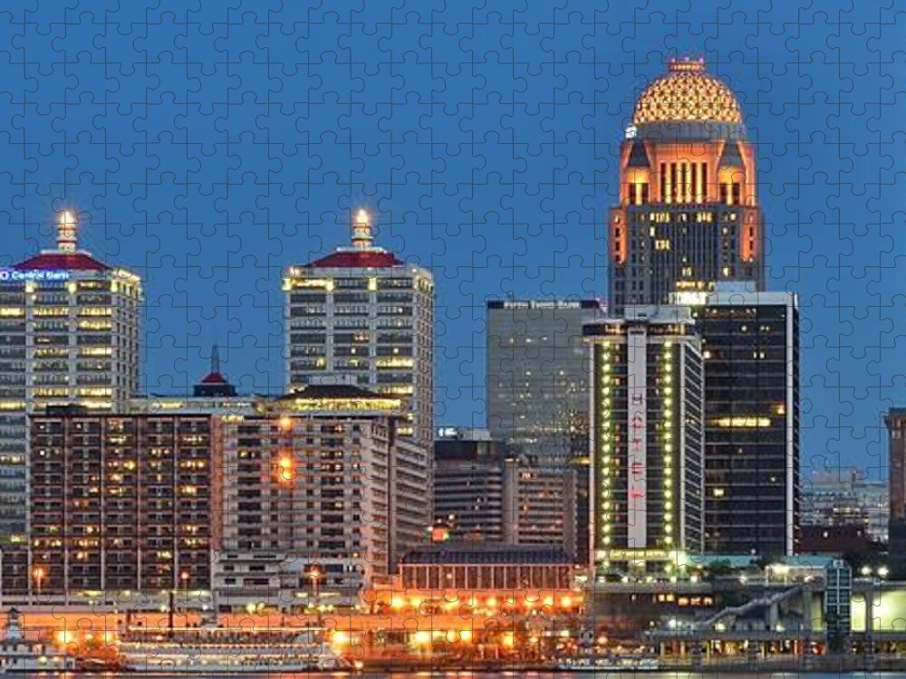 Louisville Jigsaw Puzzle featuring the photograph Louisville Panorama Close Up by Frozen in Time Fine Art Photography