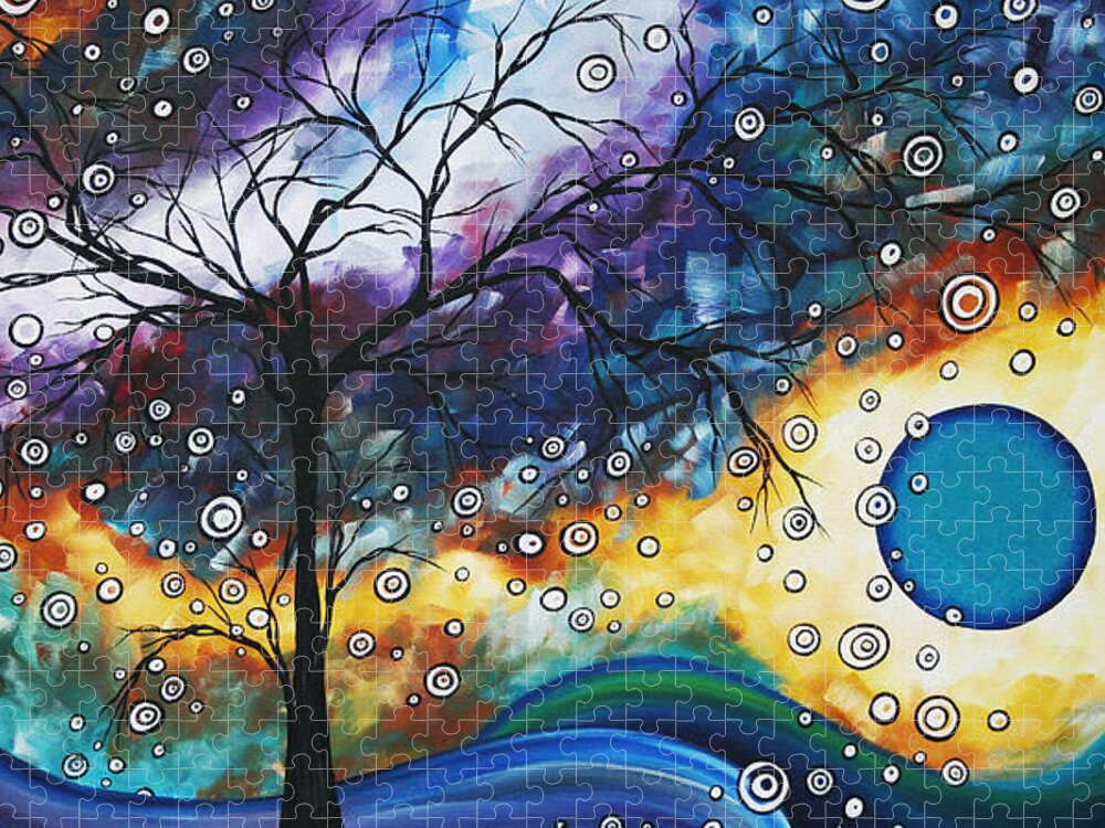 Wall Jigsaw Puzzle featuring the painting Love and Laughter by MADART by Megan Duncanson