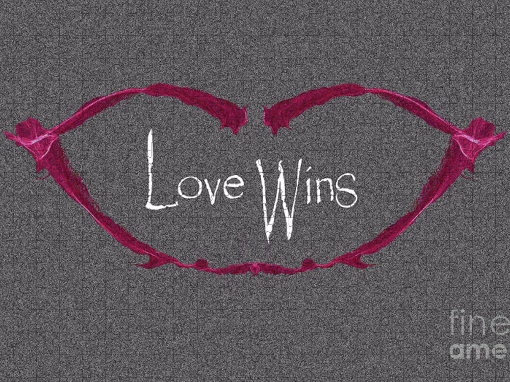 Love Wins Jigsaw Puzzle featuring the digital art Love Wins by Charlie Cliques