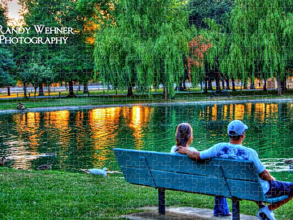 Lovers Jigsaw Puzzle featuring the photograph Lovers at the Lake by Randy Wehner