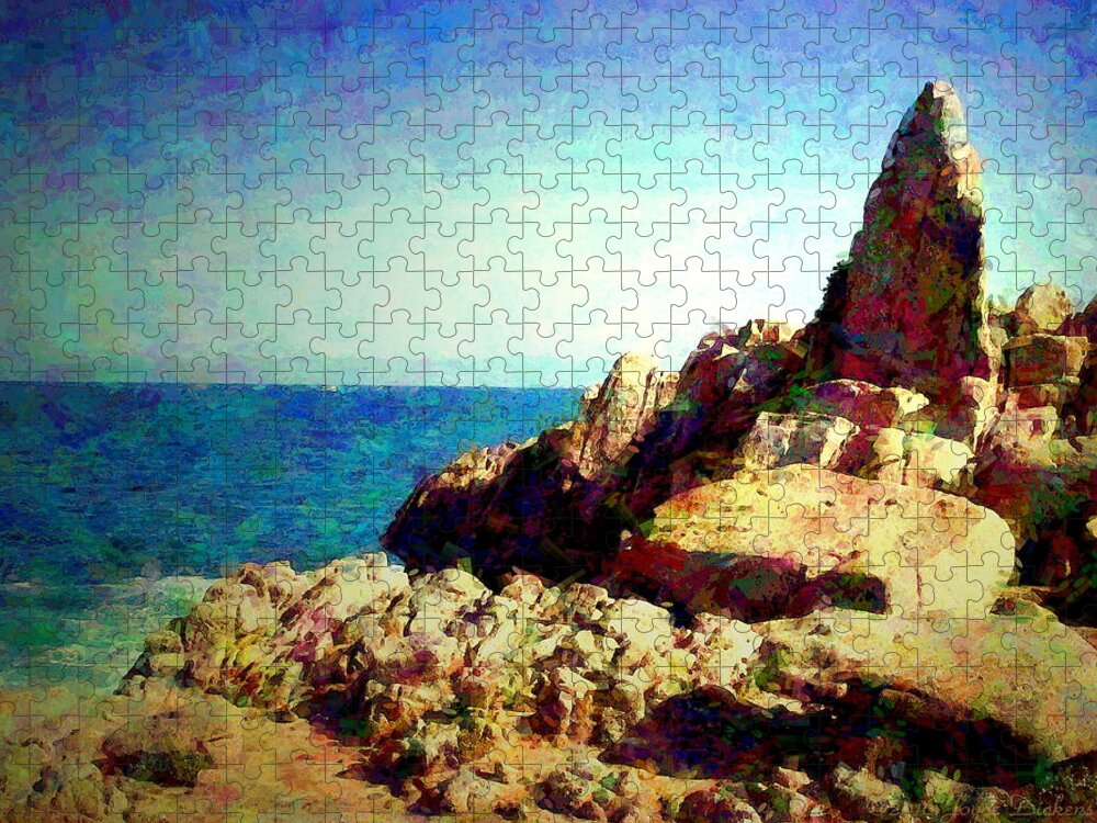 Lovers-point Jigsaw Puzzle featuring the photograph Lovers Point Impressions by Joyce Dickens