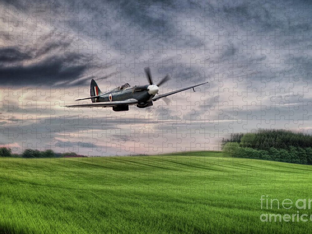 Spitfire Jigsaw Puzzle featuring the digital art Low Level Recon by Airpower Art