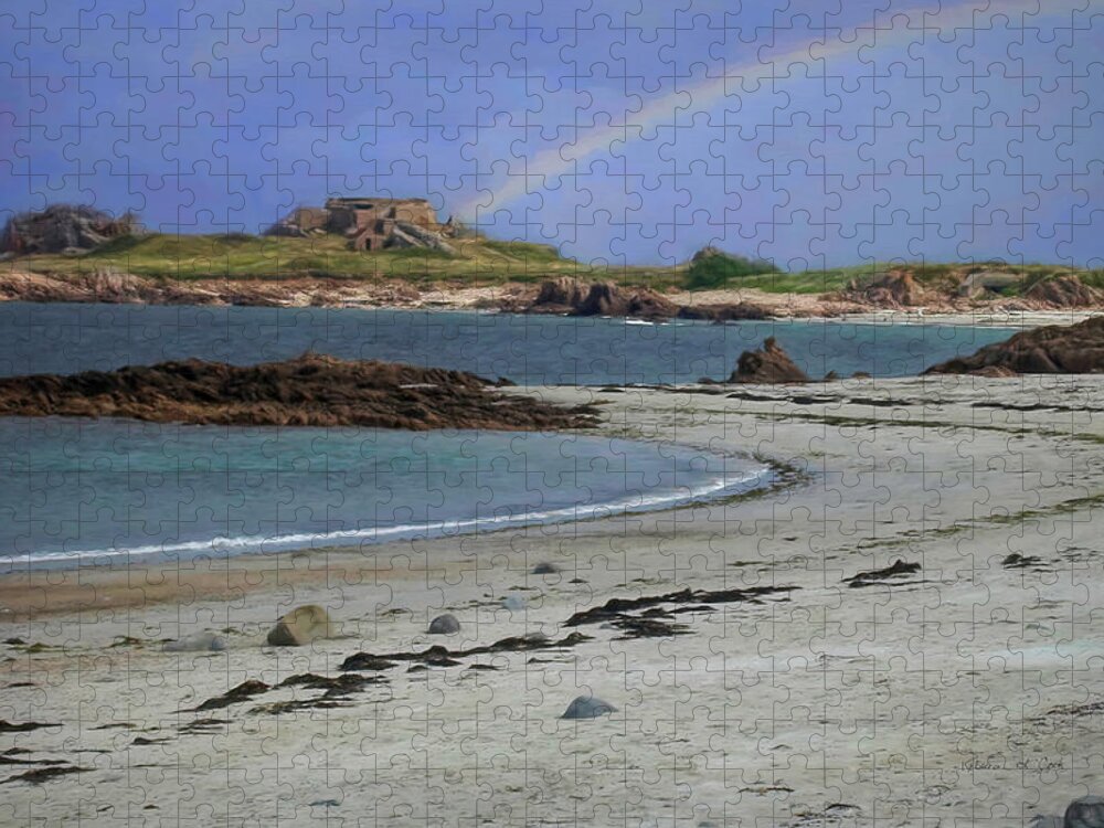Low Tide Guernsey Channel Islands Jigsaw Puzzle featuring the photograph Low Tide Guernsey Channel Islands by Bellesouth Studio