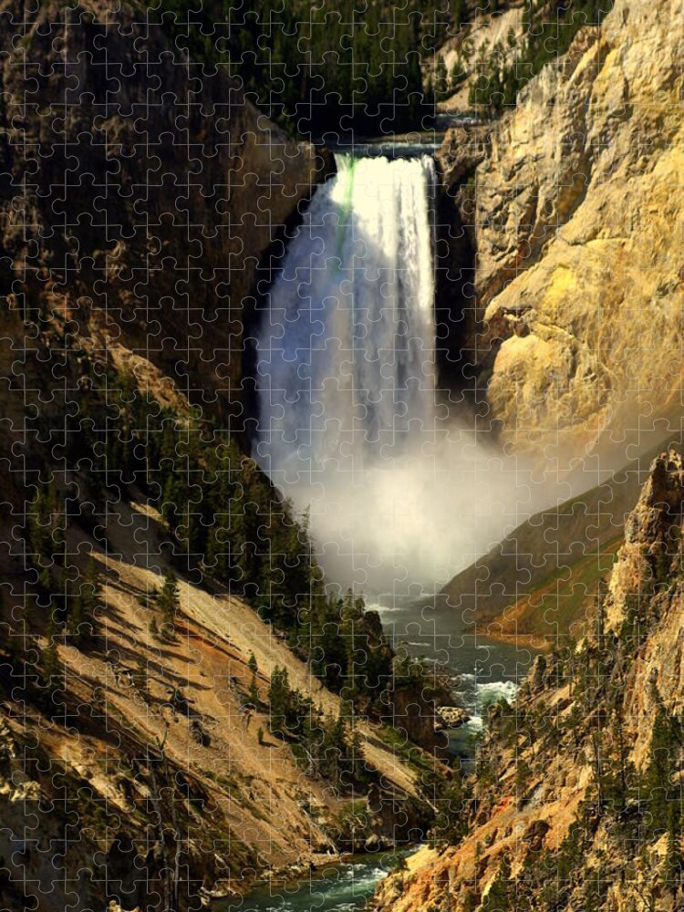 Yellowstone National Park Jigsaw Puzzle featuring the photograph Lower Falls 2 by Marty Koch