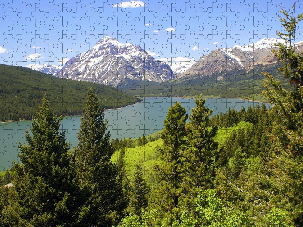 Two Medicine Lake Jigsaw Puzzle featuring the photograph Lower Two Medicine Lake by Marty Koch