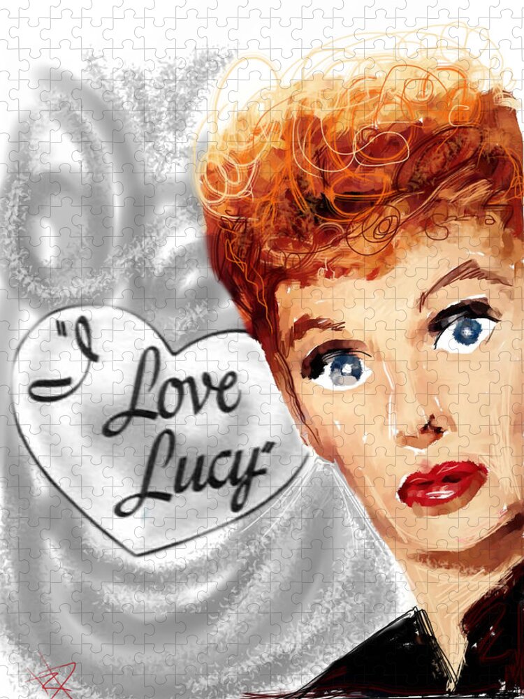 Lucy Jigsaw Puzzle featuring the mixed media Lucy by Russell Pierce