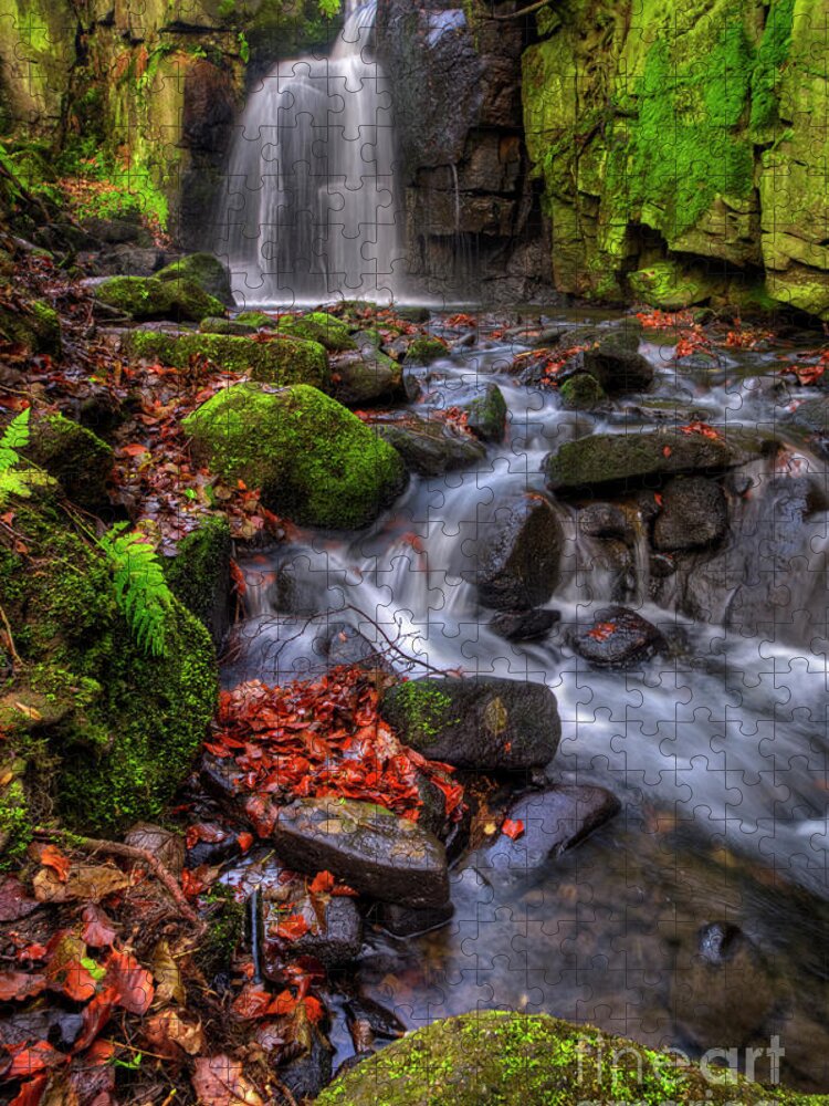 Yhun Suarez Jigsaw Puzzle featuring the photograph Lumsdale Falls 4.0 by Yhun Suarez