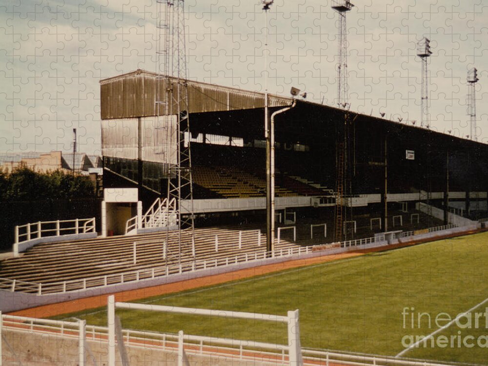  Jigsaw Puzzle featuring the photograph Luton Town - Kenilworth Road - Main Stand East Side 1 - 1970s by Legendary Football Grounds