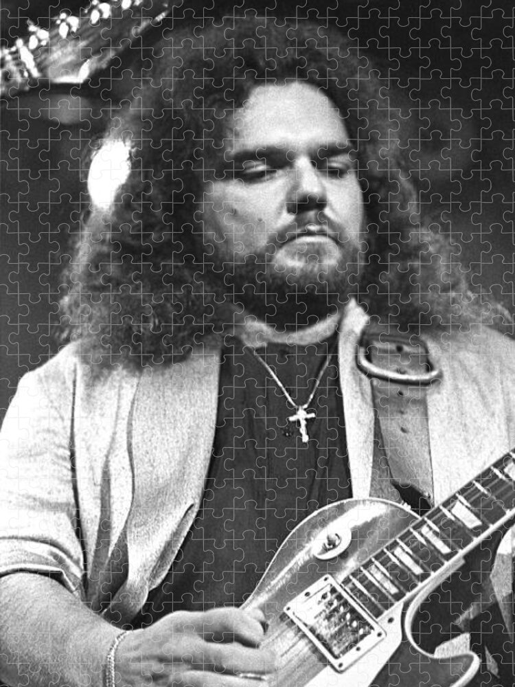 Guitarist Jigsaw Puzzle featuring the photograph Gary Rossington - Lynyrd Skynyd by Concert Photos