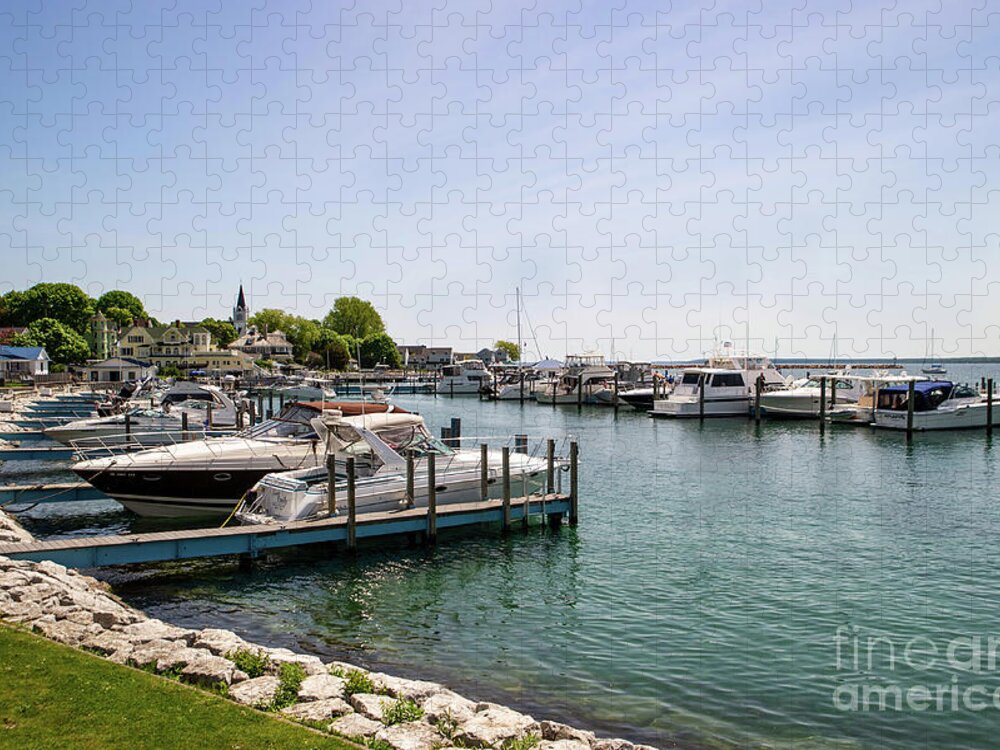 Port Jigsaw Puzzle featuring the photograph Mackinac Island Marina by Ed Taylor