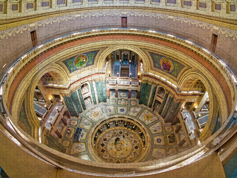 Madison Jigsaw Puzzle featuring the photograph Madison Capitol Rotunda by Steven Ralser