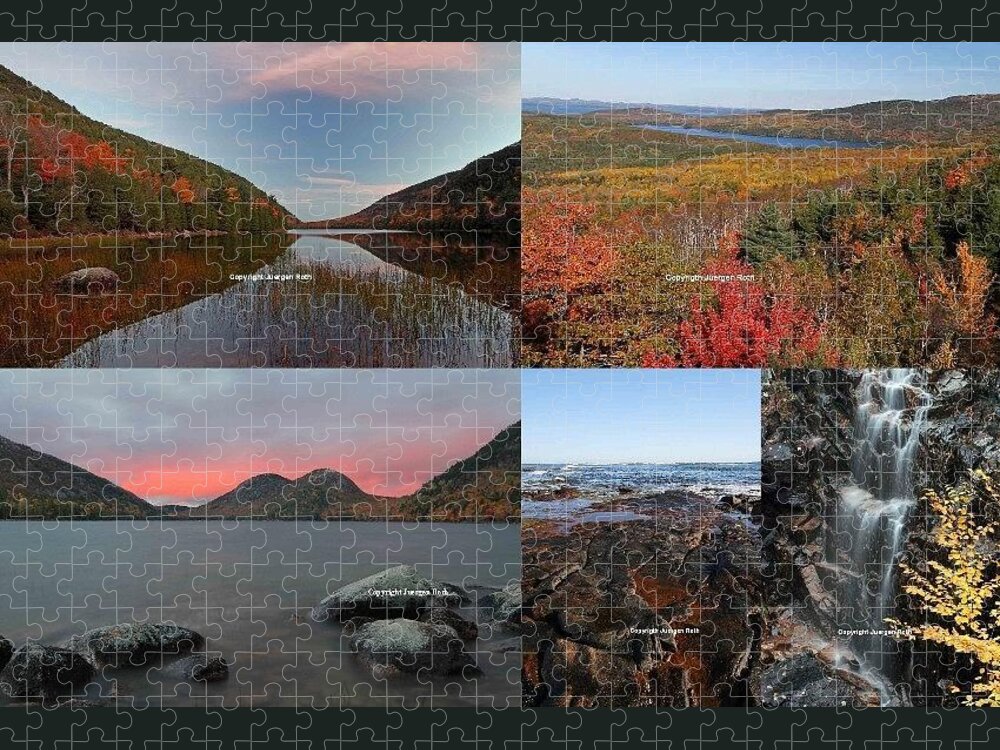 Landscape Jigsaw Puzzle featuring the photograph Maine Acadia National Park Landscape Photography by Juergen Roth