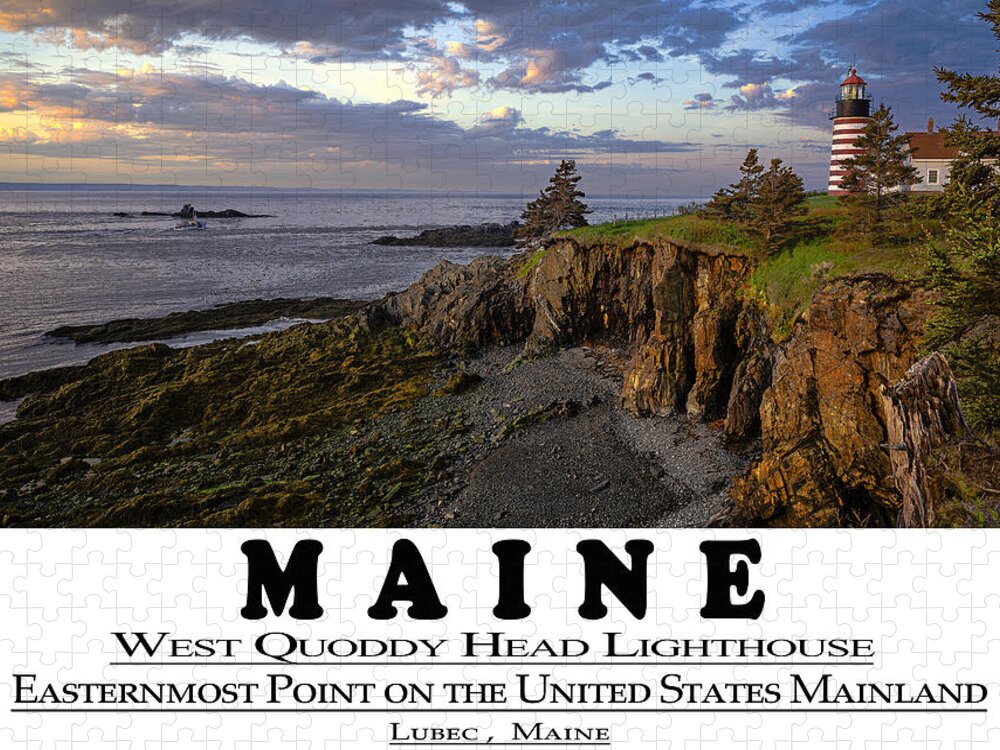 Maine Bold Coast Sentinal Jigsaw Puzzle featuring the photograph Maine Bold Coast Sentinal by Marty Saccone