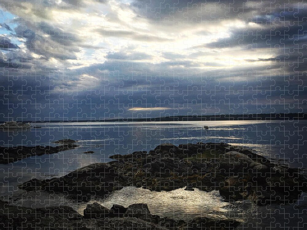 Coastal Jigsaw Puzzle featuring the photograph Maine Drama by LeeAnn Kendall