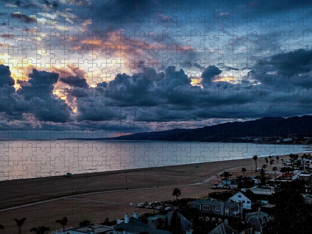 Sunset Jigsaw Puzzle featuring the photograph Malibu Sunset Glow by Gene Parks