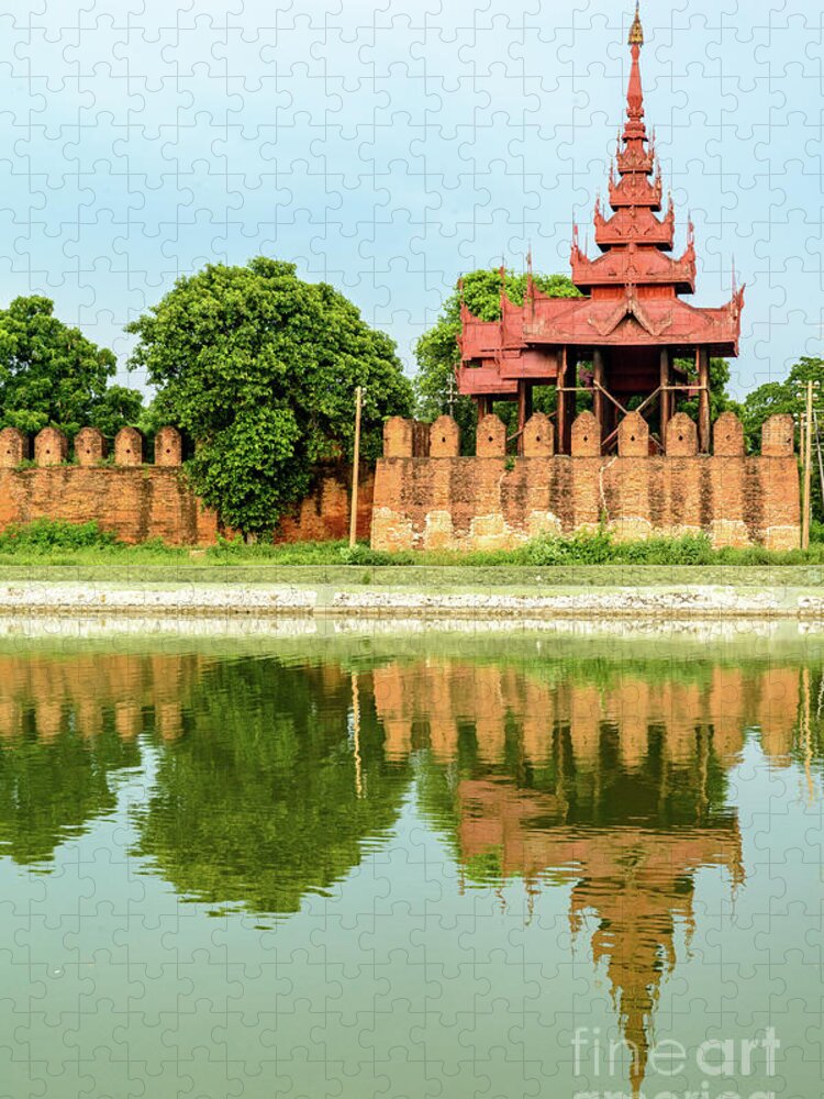 Citadel Jigsaw Puzzle featuring the photograph Mandalay Citadel 1 by Werner Padarin