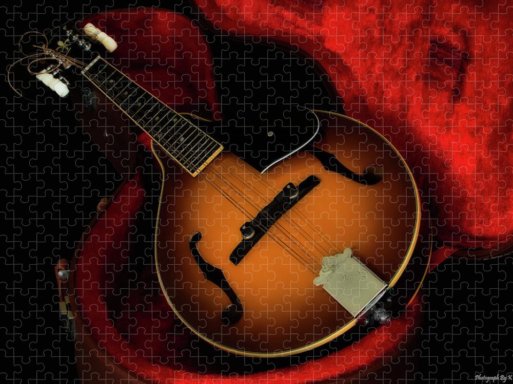 Mandolin Guitar  Jigsaw Puzzle featuring the photograph Mandolin guitar 66661 by Kevin Chippindall