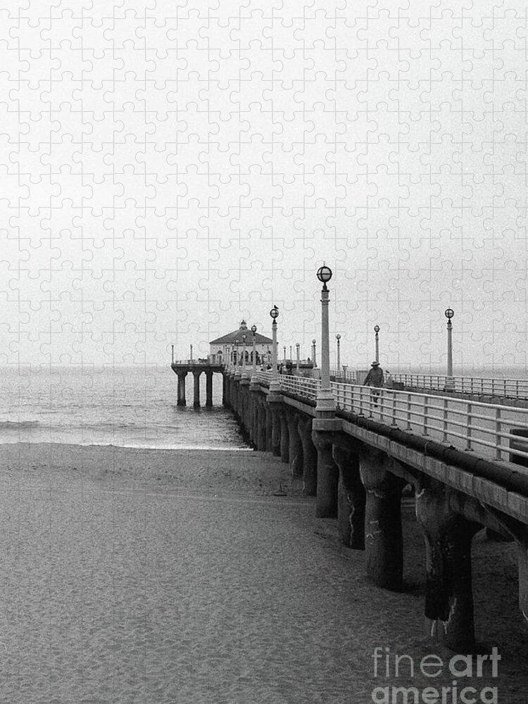 Film Jigsaw Puzzle featuring the photograph Manhattan Beach Pier on Film by Ana V Ramirez