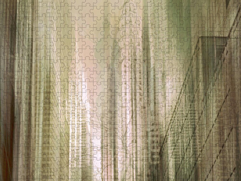 New York Jigsaw Puzzle featuring the photograph Manhattan Mayhem by Jessica Jenney