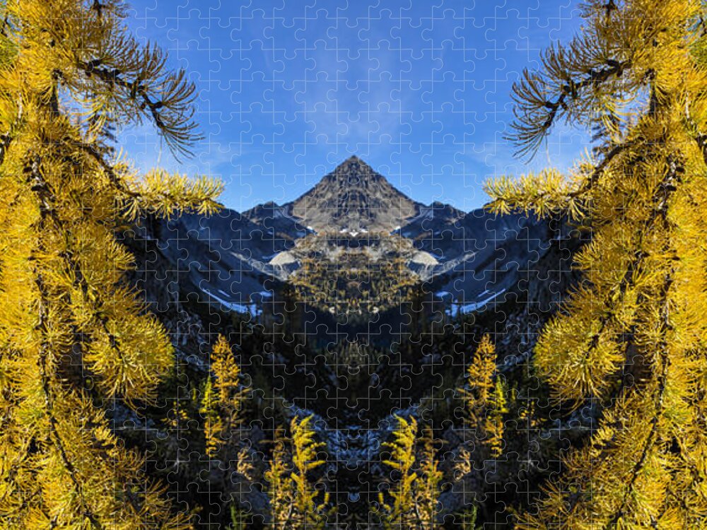 Washington Jigsaw Puzzle featuring the digital art Maple Pass Loop Reflection by Pelo Blanco Photo
