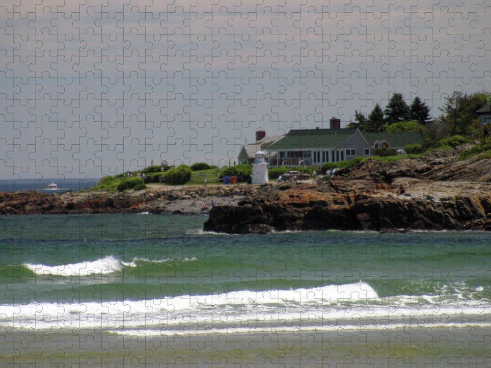 Senic Walk Jigsaw Puzzle featuring the painting Marginal Way Perkins Cove Ogunquit ME by Imagery-at- Work