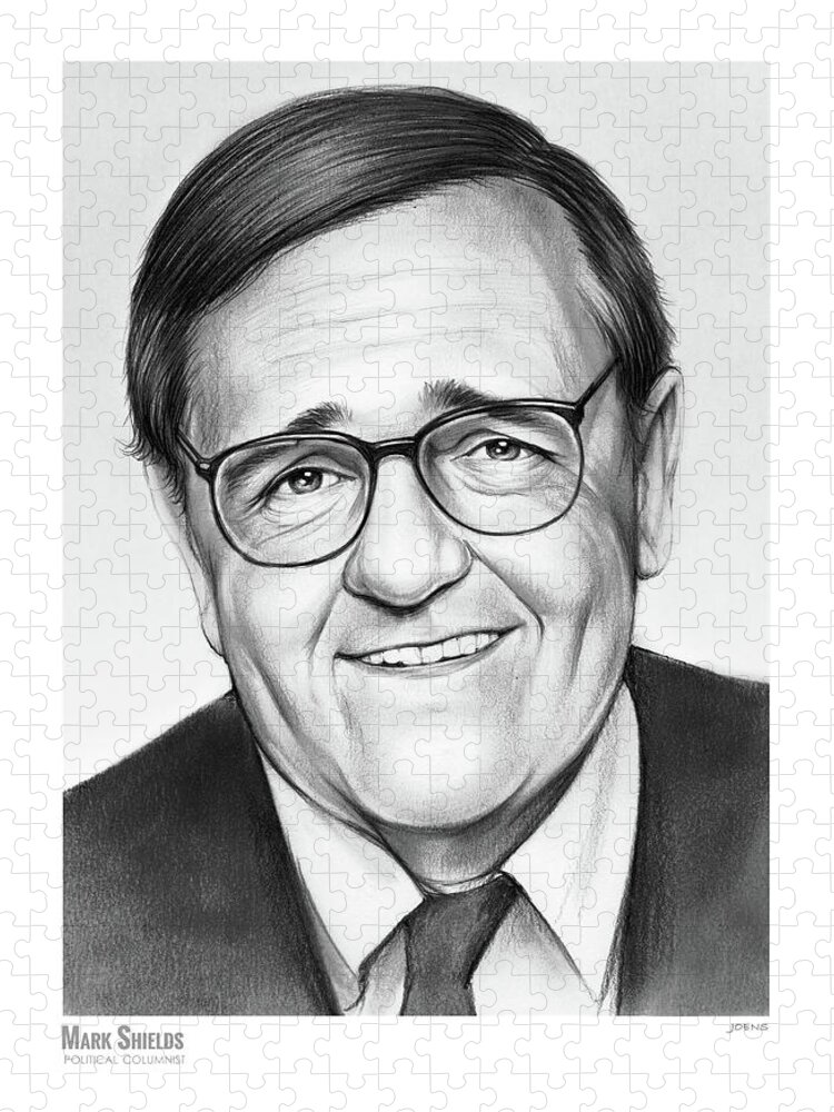 Mark Shields Jigsaw Puzzle featuring the drawing Mark Shields by Greg Joens