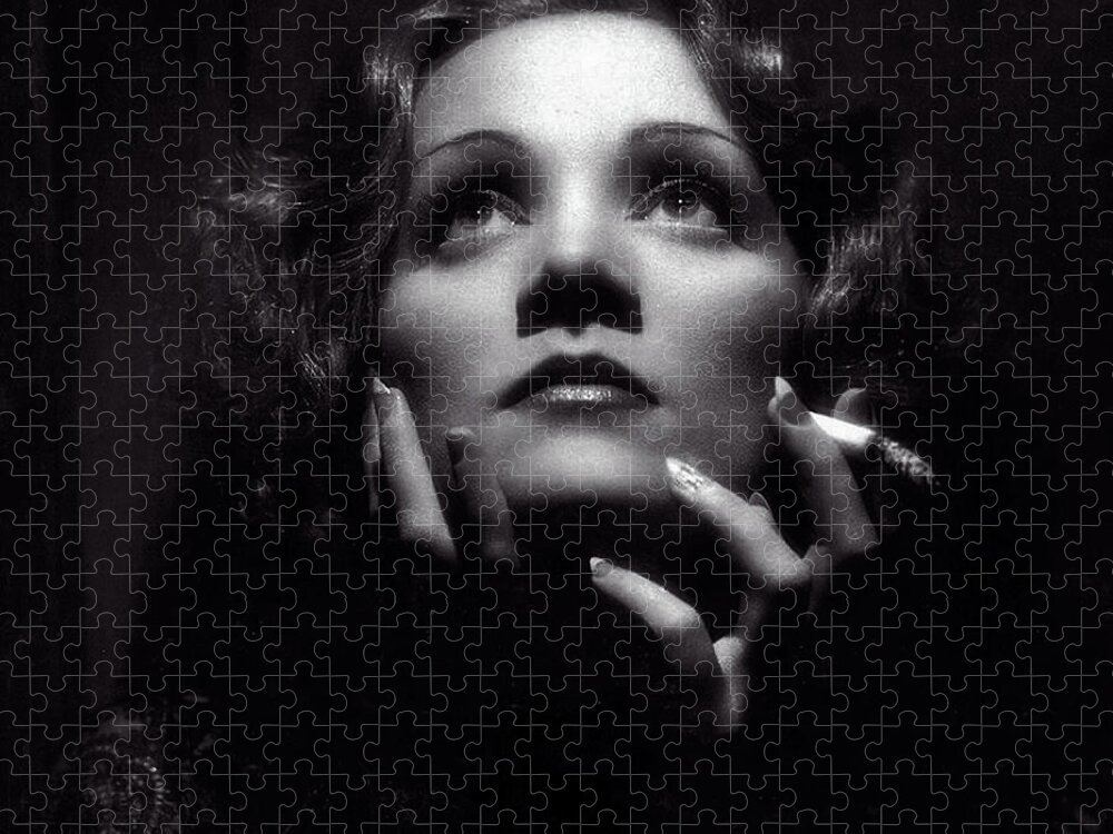 Marlene Dietrich Jigsaw Puzzle featuring the photograph Marlene Dietrich Art by Doc Braham