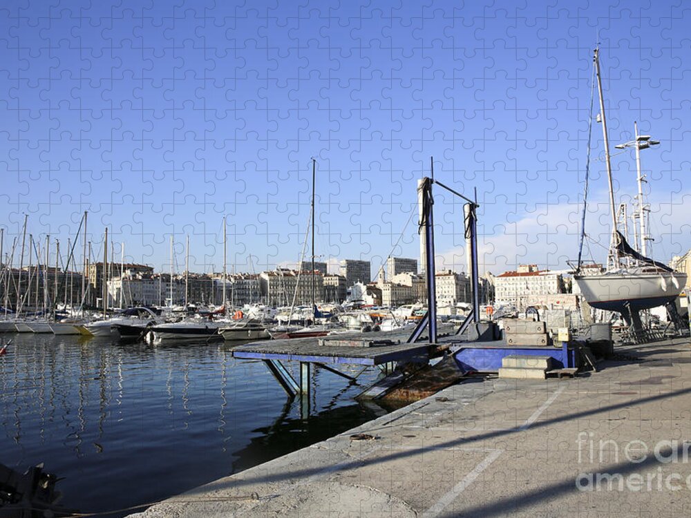 Marseille, fishing harbour Jigsaw Puzzle by Oren Shalev - Pixels