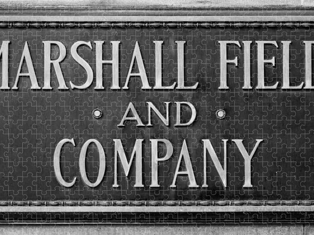 Marshall Jigsaw Puzzle featuring the photograph Marshall Field Plaque by Steve Gadomski