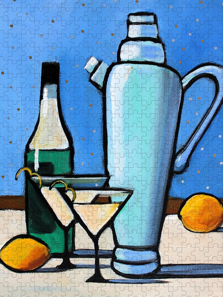Martini Jigsaw Puzzle featuring the painting Martini Night by Toni Grote