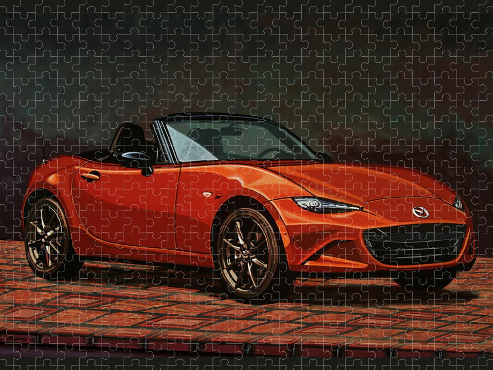 Mazda Mx-5 Miata 2015 Painting Jigsaw Puzzle