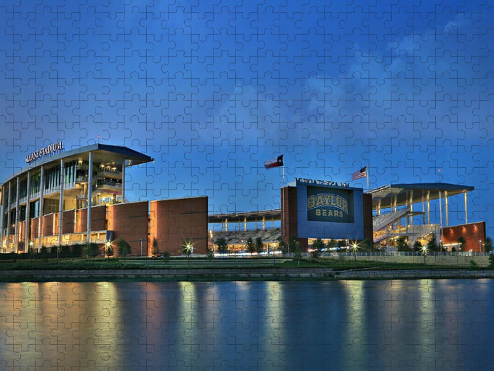Baylor Jigsaw Puzzle featuring the photograph Bear Den on the Brazos by Stephen Stookey