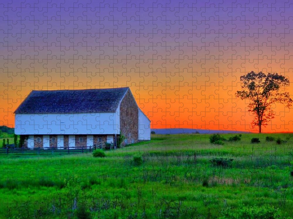 Gettysburg Jigsaw Puzzle featuring the photograph McPherson Farm Gettysburg by DJ Florek