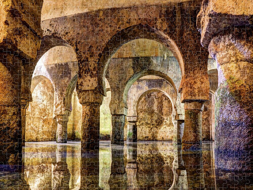 Cistern Jigsaw Puzzle featuring the photograph Medieval Cistern in Caceres 01 by Weston Westmoreland