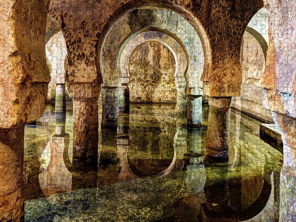 Cistern Jigsaw Puzzle featuring the photograph Medieval Cistern in Caceres 03 by Weston Westmoreland