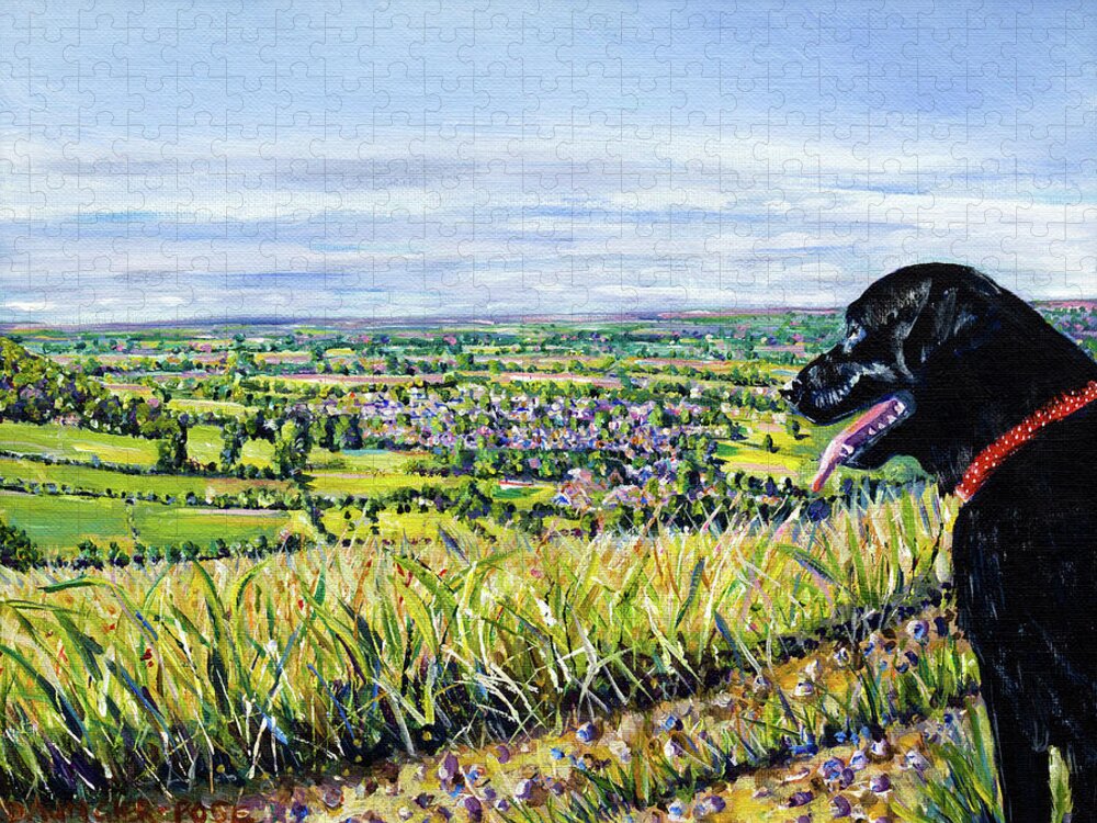 28cm X 35cm Jigsaw Puzzle featuring the painting Meggies View II by Seeables Visual Arts