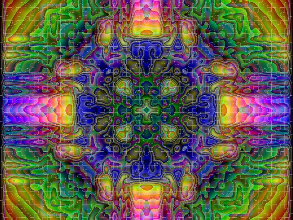 Kaleidoscope Jigsaw Puzzle featuring the digital art Melted by Lyle Hatch