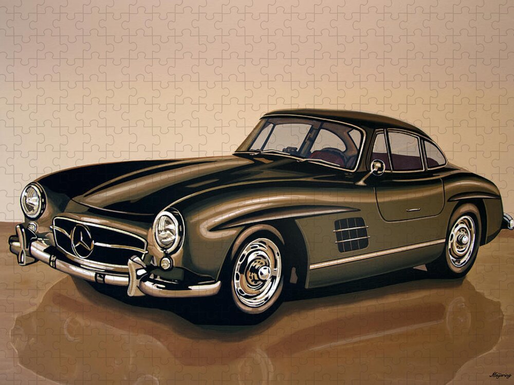 Mercedes Benz 300 Sl 1954 Painting Jigsaw Puzzle