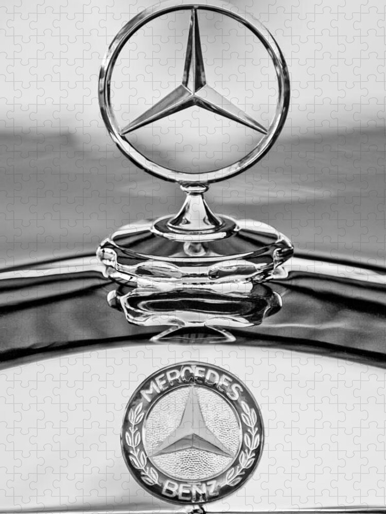 Mercedes-benz Hood Ornament Jigsaw Puzzle featuring the photograph Mercedes Benz Hood Ornament 2 by Jill Reger