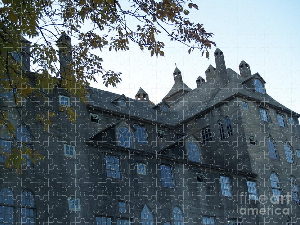 Mercer Jigsaw Puzzle featuring the photograph Mercer Museum at Dusk in Doylestown PA by Anna Lisa Yoder