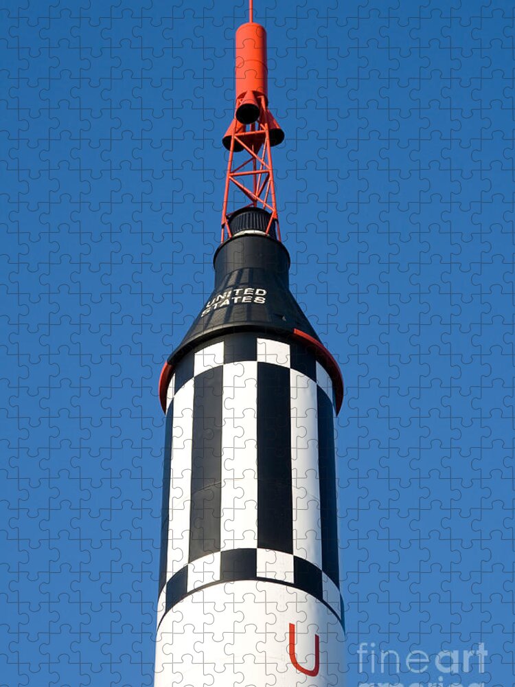 Mercury-redstone Jigsaw Puzzle featuring the photograph Mercury Redstone Rocket by Larry Landolfi