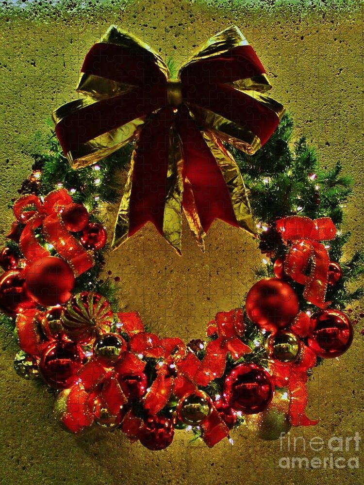 Wreath Jigsaw Puzzle featuring the photograph Merry Christmas by Craig Wood