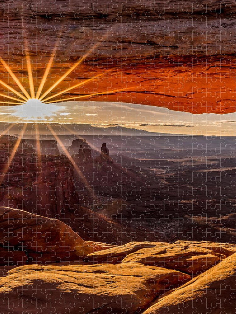 Canyon Jigsaw Puzzle featuring the photograph Mesa Arch Triptych Panel 2/3 by Ryan Smith