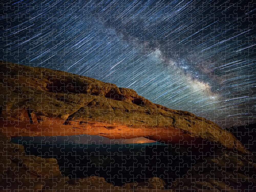 Stars Jigsaw Puzzle featuring the photograph Mesa Star Storm by Darren White