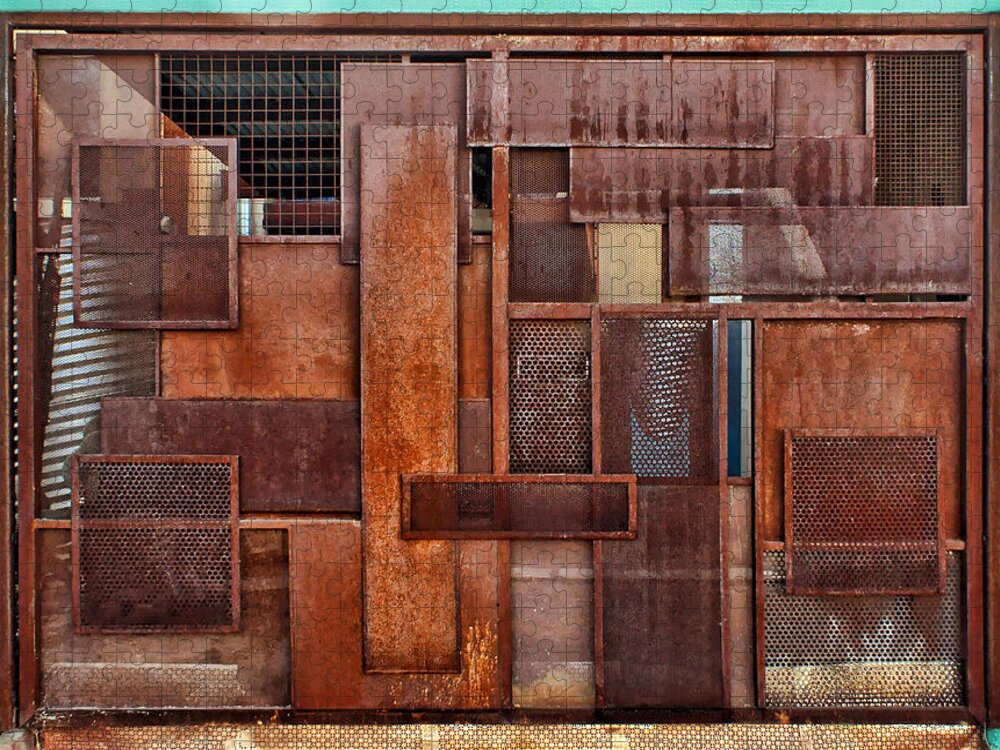 Metal Jigsaw Puzzle featuring the photograph Metal - Abstract - Rust by Nikolyn McDonald
