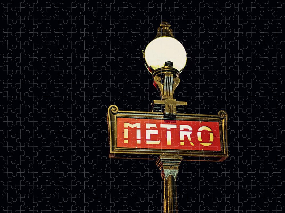 Metro Jigsaw Puzzle featuring the photograph Metro - Paris France by Melanie Alexandra Price