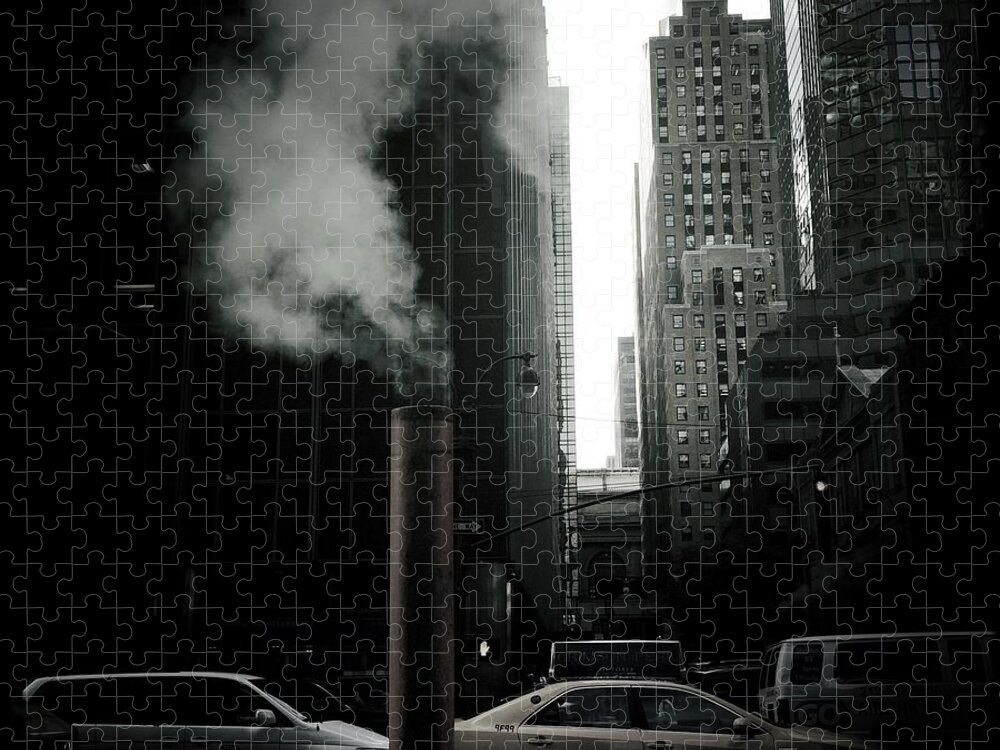 Street Photography Jigsaw Puzzle featuring the photograph Metropolitan Steam by Miriam Danar