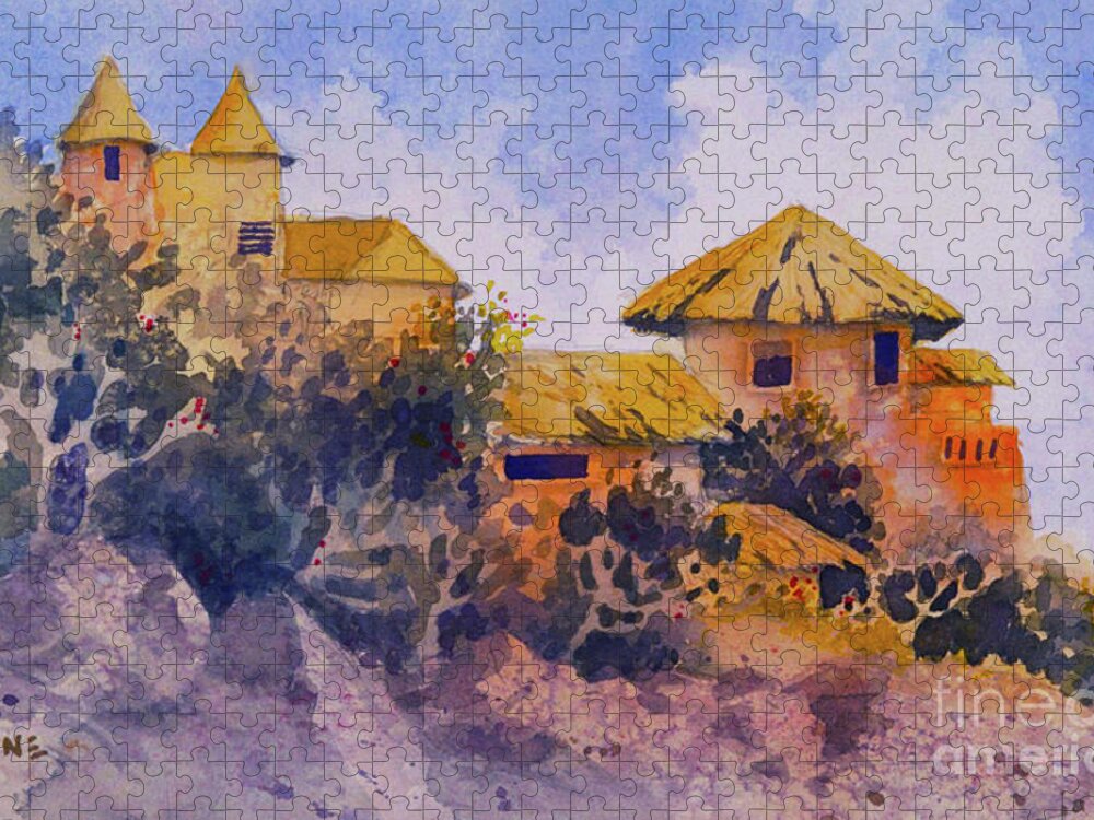 Mexico Sketch Jigsaw Puzzle featuring the painting Mexico Sketch by Teresa Ascone