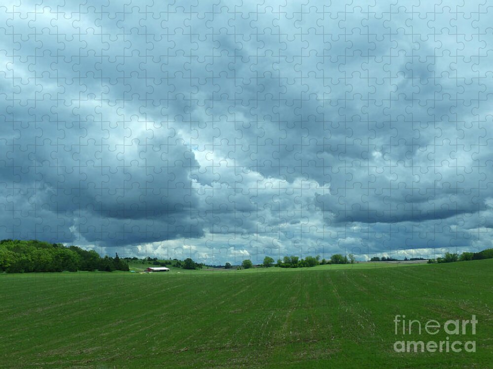 Cloudscape Jigsaw Puzzle featuring the photograph Midwestern Sky by Rosanne Licciardi